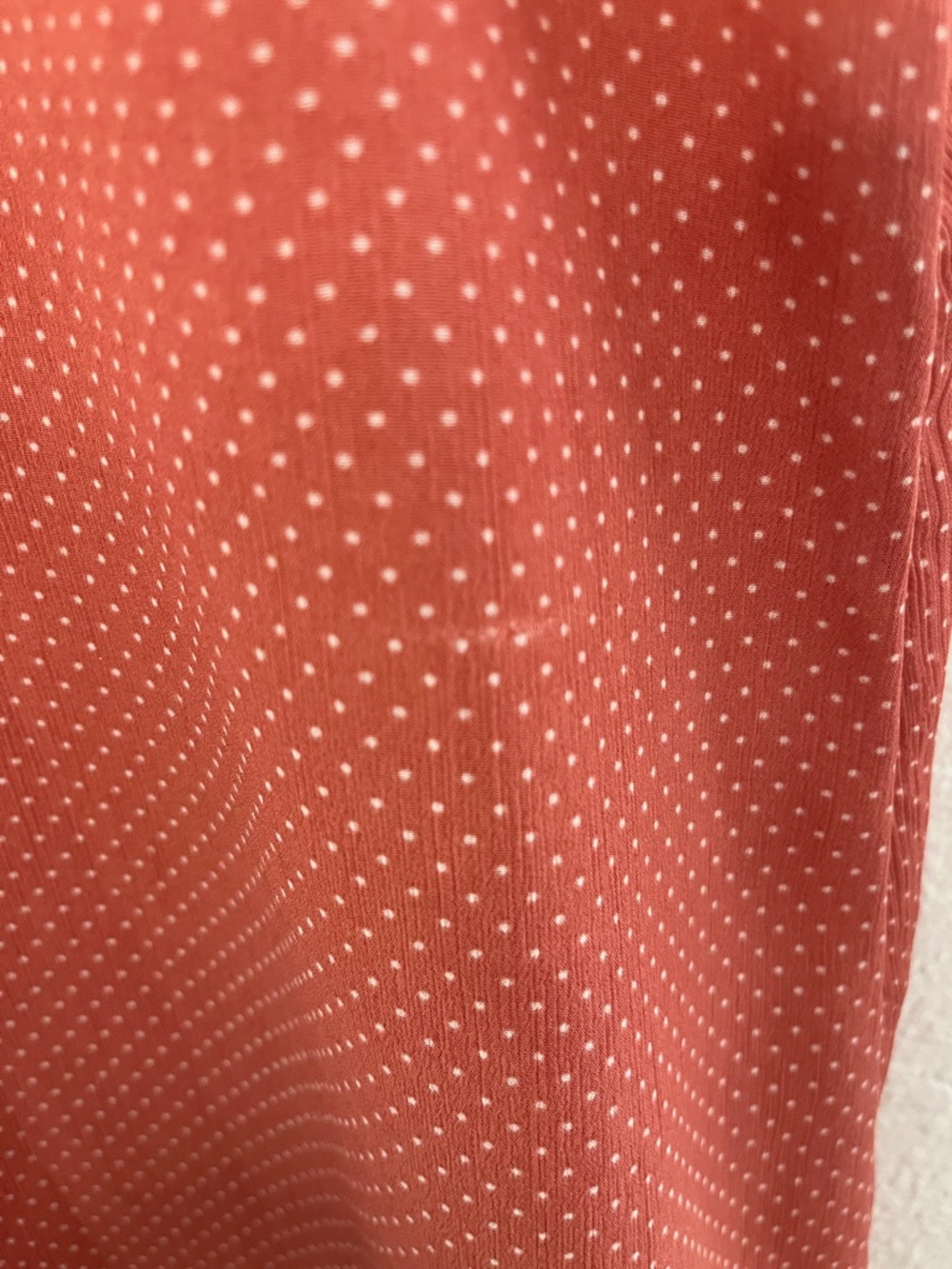 Perch By Blu Pepper Rust Polka Dot Short Sleeve Blouse with Button Placket - Picture 4 of 5